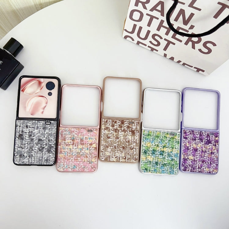 For Honor Magic V Flip Illusory Color Weaving Texture Phone Case