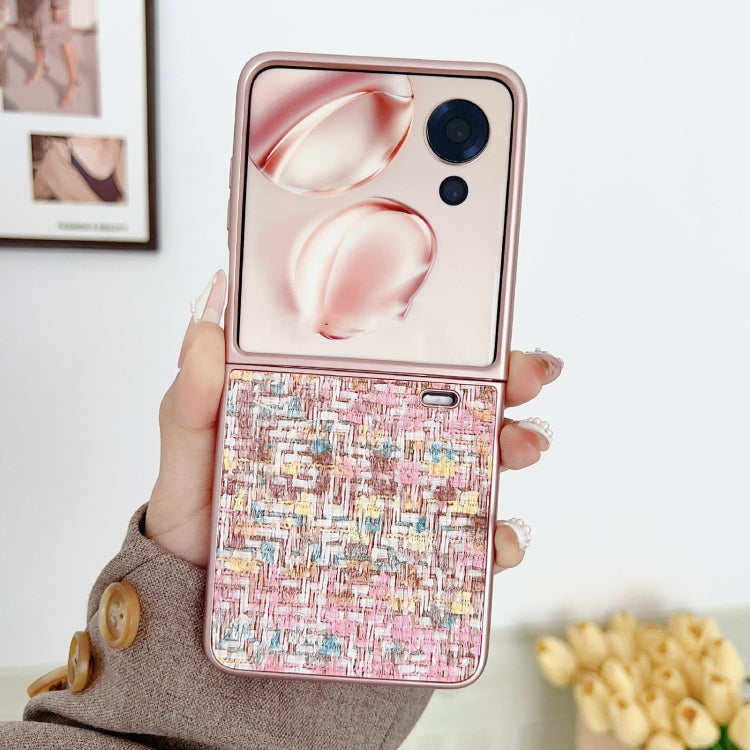 For Honor Magic V Flip Illusory Color Weaving Texture Phone Case