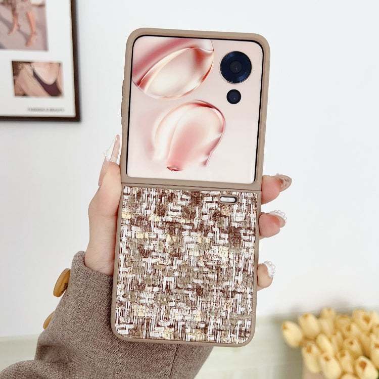 For Honor Magic V Flip Illusory Color Weaving Texture Phone Case