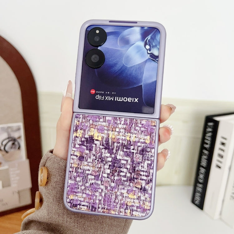 For Xiaomi Mix Flip Illusory Color Weaving Texture Phone Case