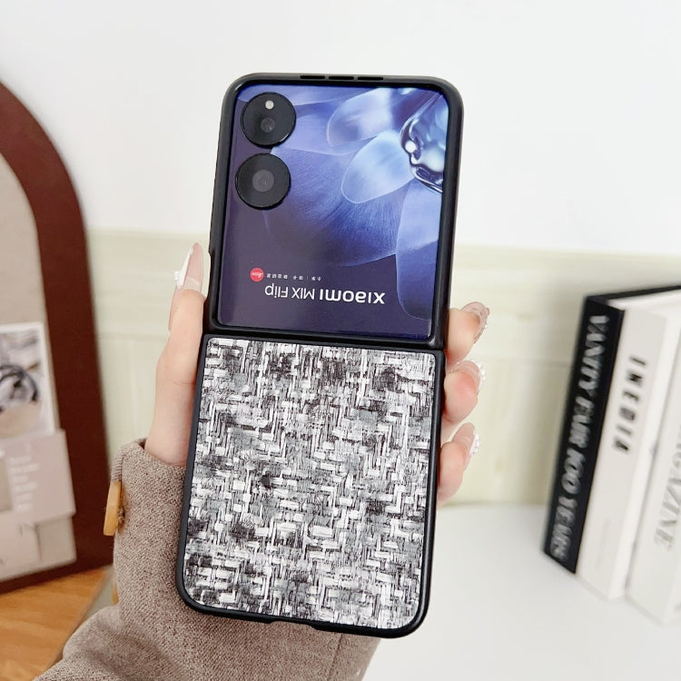 For Xiaomi Mix Flip Illusory Color Weaving Texture Phone Case