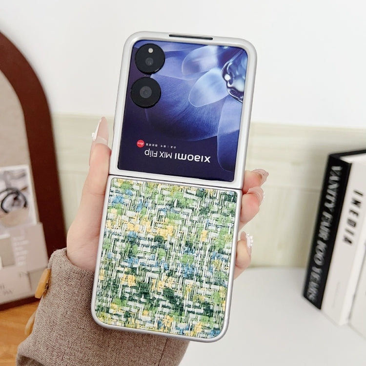 For Xiaomi Mix Flip Illusory Color Weaving Texture Phone Case