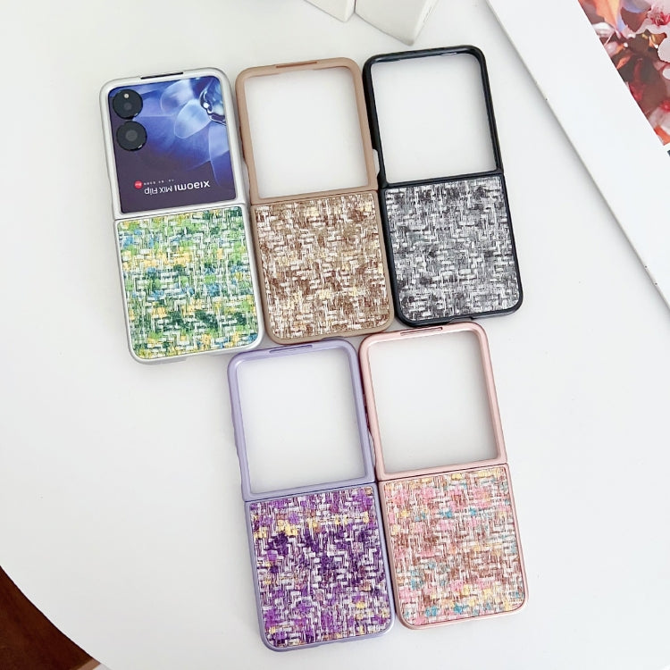 For Xiaomi Mix Flip Illusory Color Weaving Texture Phone Case
