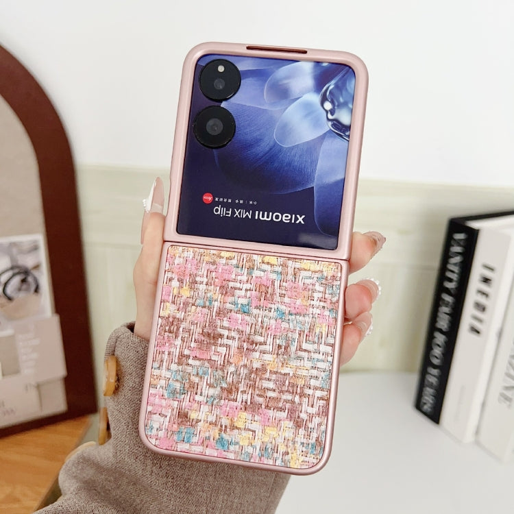 For Xiaomi Mix Flip Illusory Color Weaving Texture Phone Case