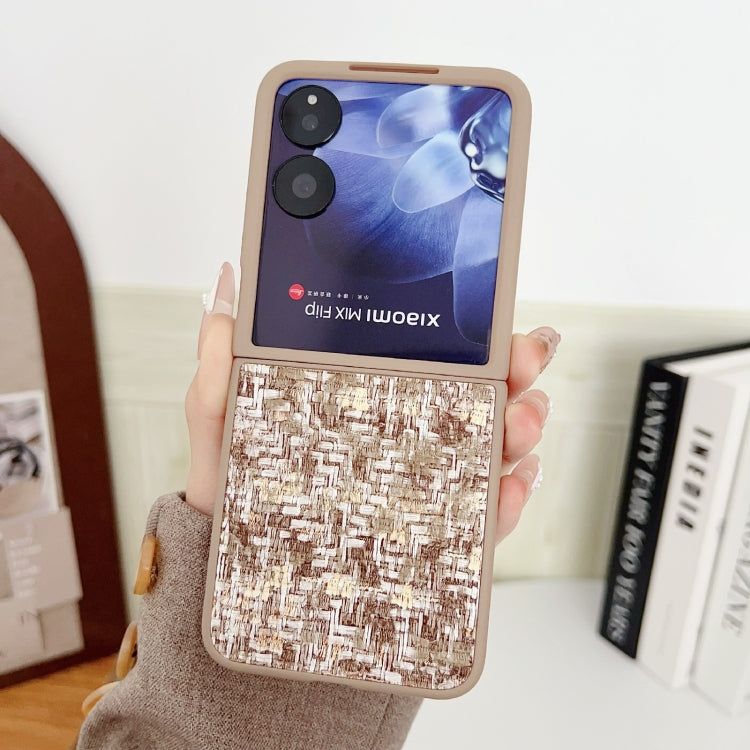 For Xiaomi Mix Flip Illusory Color Weaving Texture Phone Case
