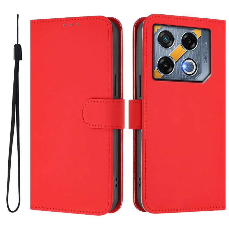 For Infinix GT 20 Pro 5G Skin Feel Solid Color Leather Phone Case with Lanyard