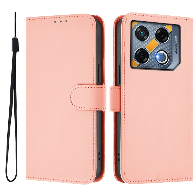 For Infinix GT 20 Pro 5G Skin Feel Solid Color Leather Phone Case with Lanyard