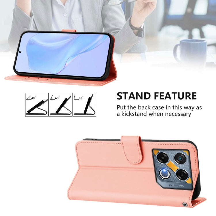 For Infinix GT 20 Pro 5G Skin Feel Solid Color Leather Phone Case with Lanyard