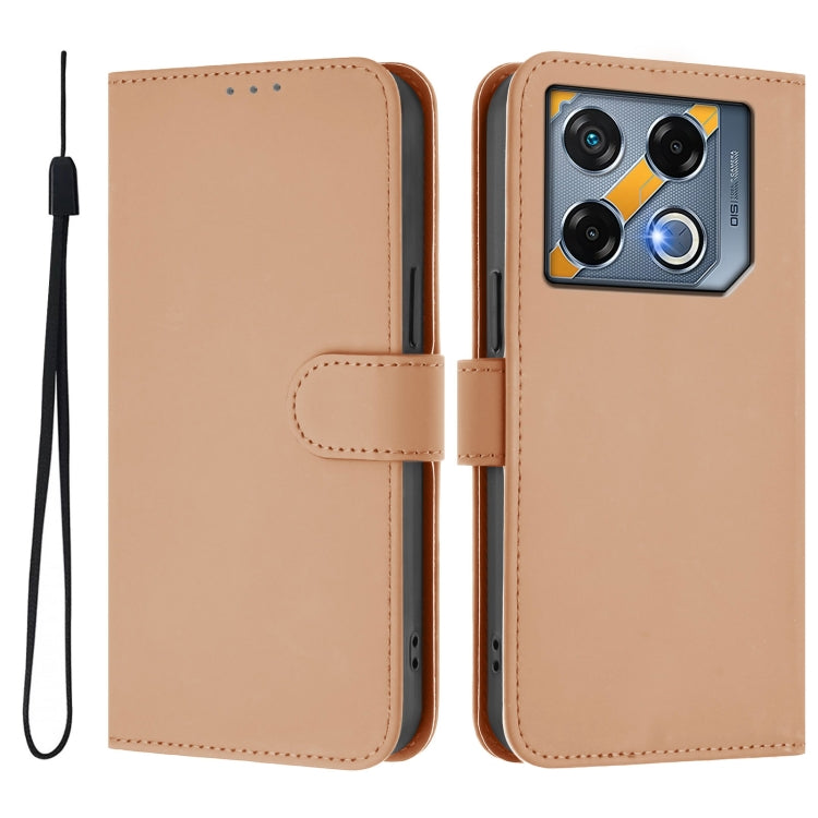 For Infinix GT 20 Pro 5G Skin Feel Solid Color Leather Phone Case with Lanyard
