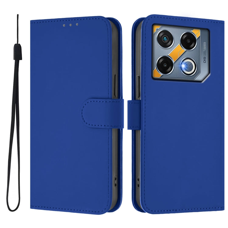 For Infinix GT 20 Pro 5G Skin Feel Solid Color Leather Phone Case with Lanyard
