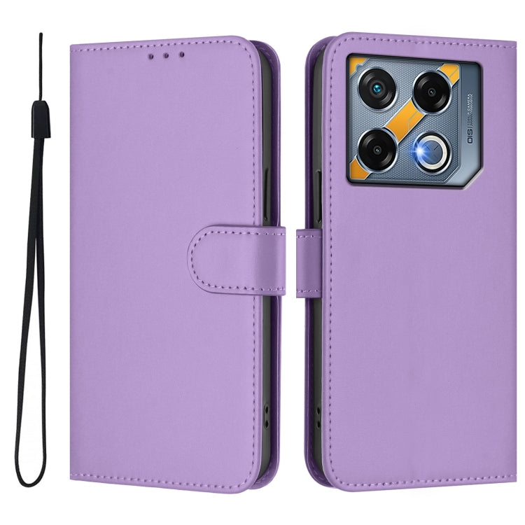 For Infinix GT 20 Pro 5G Skin Feel Solid Color Leather Phone Case with Lanyard