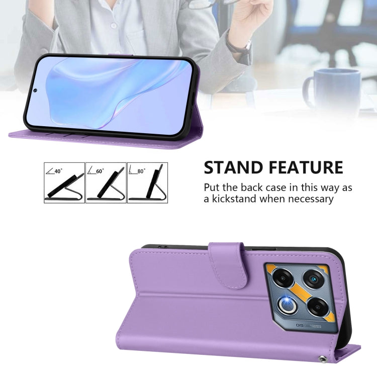 For Infinix GT 20 Pro 5G Skin Feel Solid Color Leather Phone Case with Lanyard