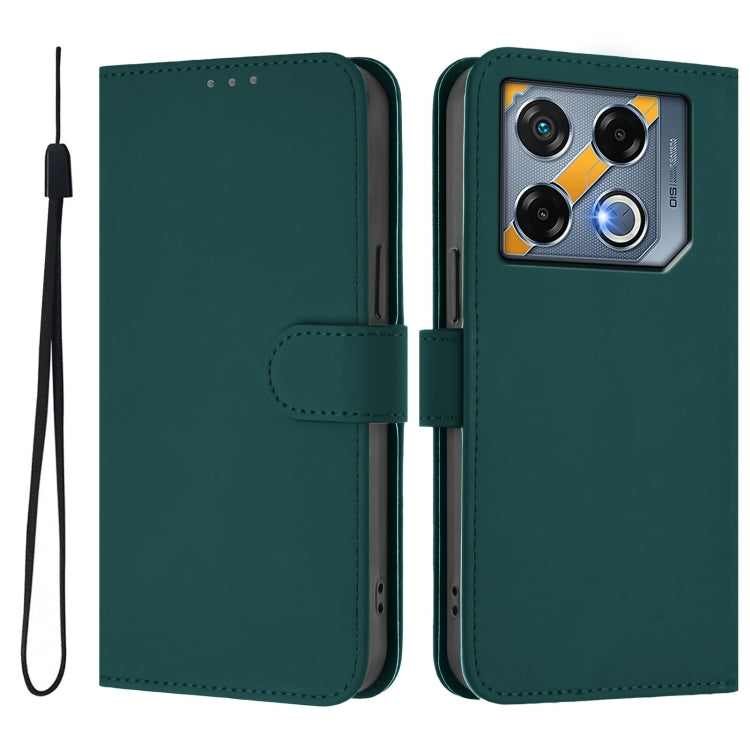 For Infinix GT 20 Pro 5G Skin Feel Solid Color Leather Phone Case with Lanyard