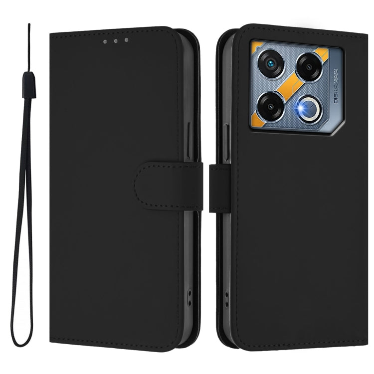 For Infinix GT 20 Pro 5G Skin Feel Solid Color Leather Phone Case with Lanyard