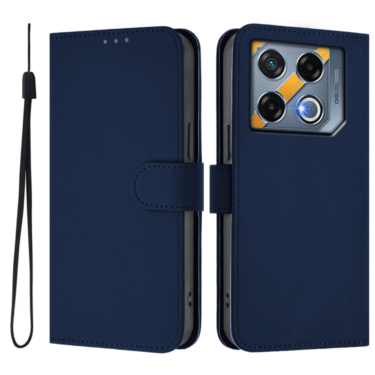 For Infinix GT 20 Pro 5G Skin Feel Solid Color Leather Phone Case with Lanyard