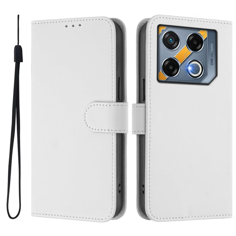 For Infinix GT 20 Pro 5G Skin Feel Solid Color Leather Phone Case with Lanyard