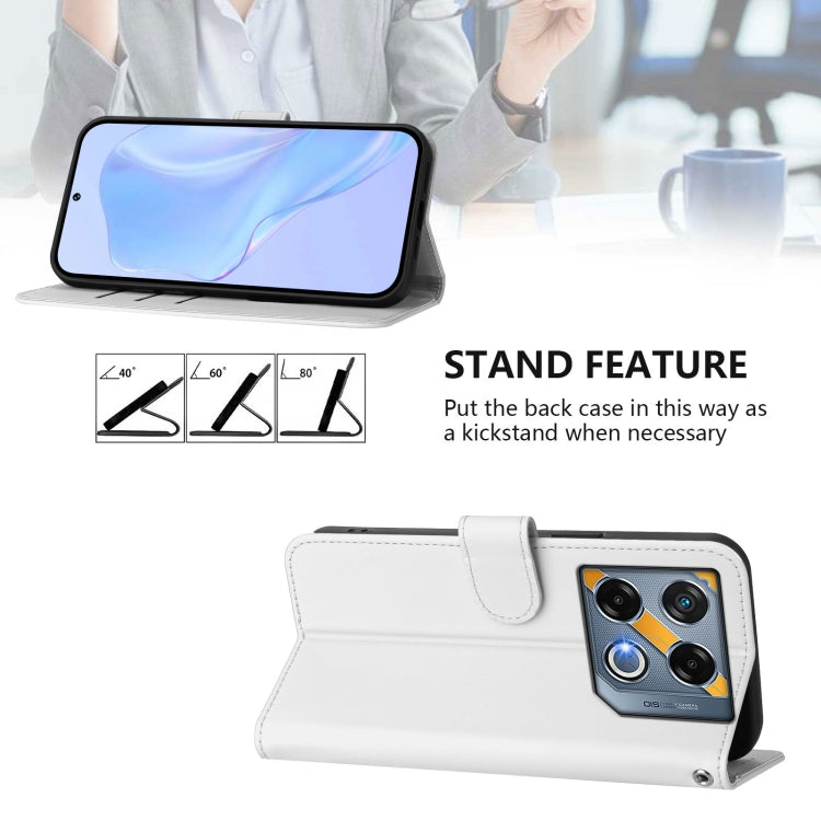 For Infinix GT 20 Pro 5G Skin Feel Solid Color Leather Phone Case with Lanyard