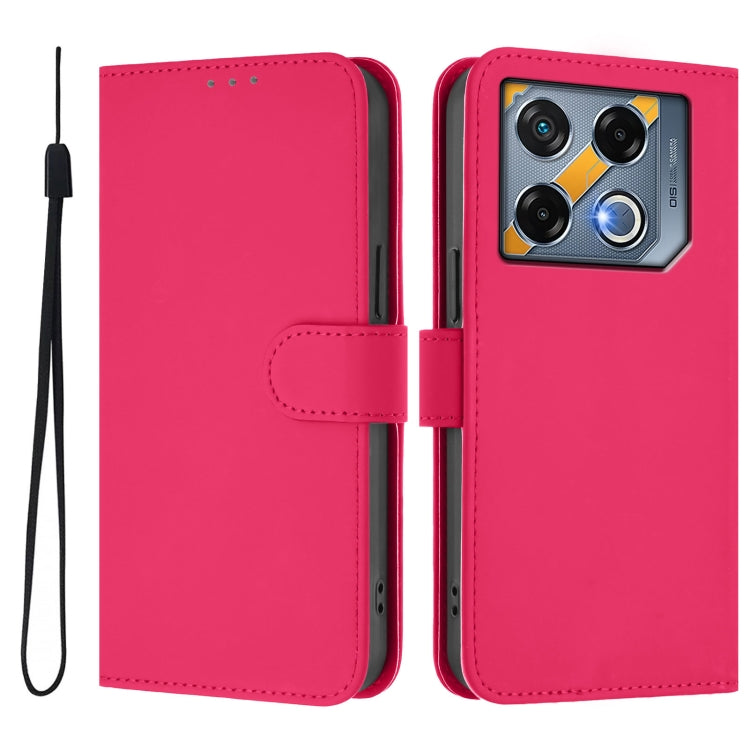 For Infinix GT 20 Pro 5G Skin Feel Solid Color Leather Phone Case with Lanyard