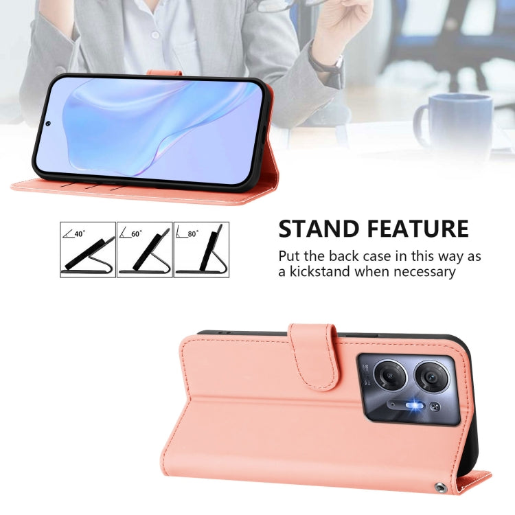 For Infinix Hot 30 5G Skin Feel Solid Color Leather Phone Case with Lanyard