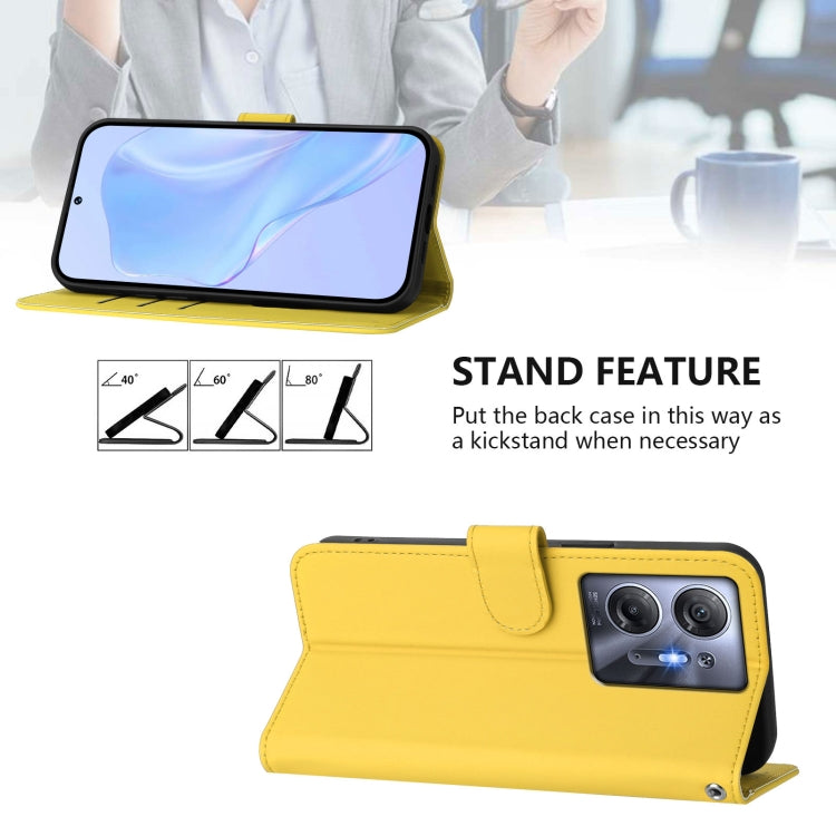 For Infinix Hot 30 5G Skin Feel Solid Color Leather Phone Case with Lanyard