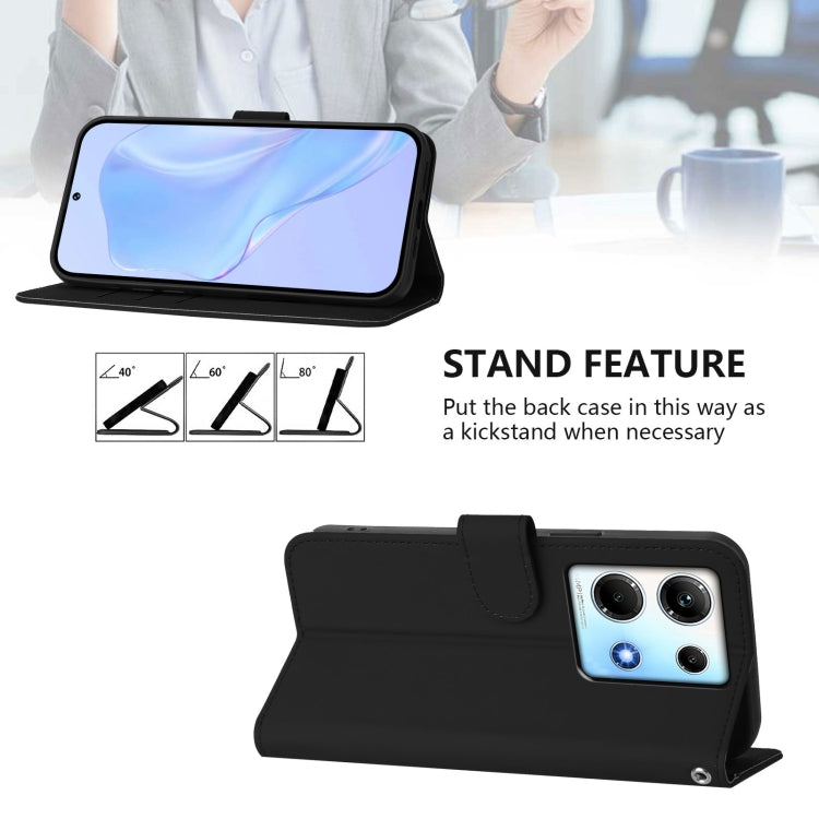 For Infinix Note 30 4G / 5G Skin Feel Solid Color Leather Phone Case with Lanyard