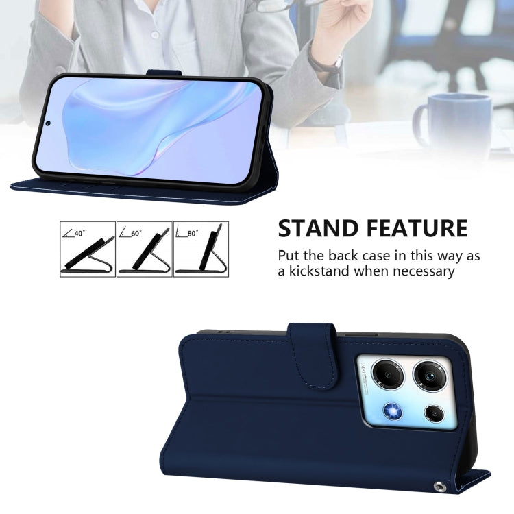 For Infinix Note 30 4G / 5G Skin Feel Solid Color Leather Phone Case with Lanyard