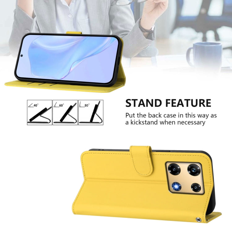 For Infinix Note 30 Pro 4G Skin Feel Solid Color Leather Phone Case with Lanyard