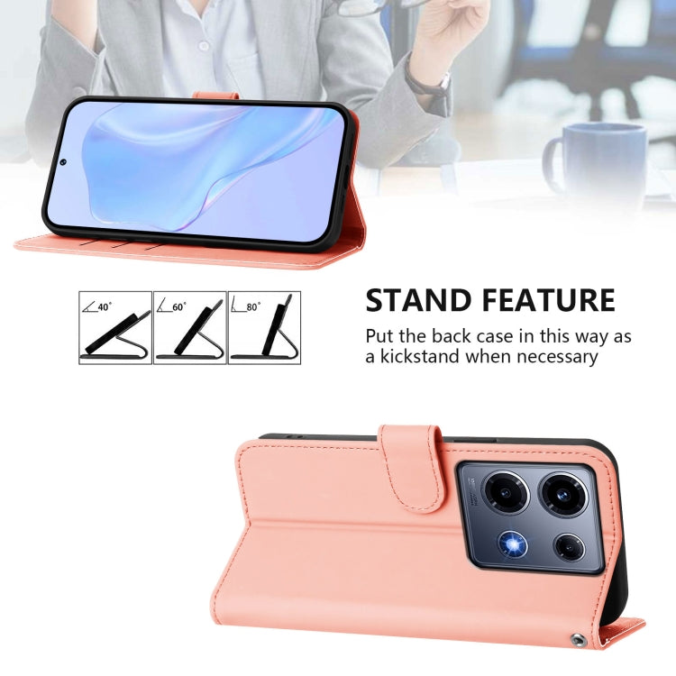 For Infinix Note 30 VIP Skin Feel Solid Color Leather Phone Case with Lanyard