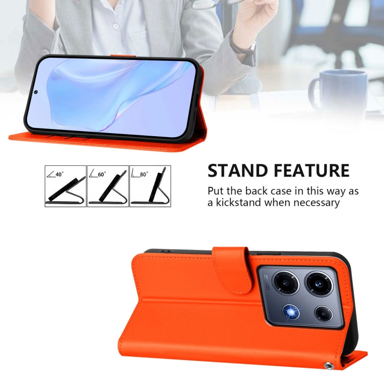 For Infinix Note 30 VIP Skin Feel Solid Color Leather Phone Case with Lanyard