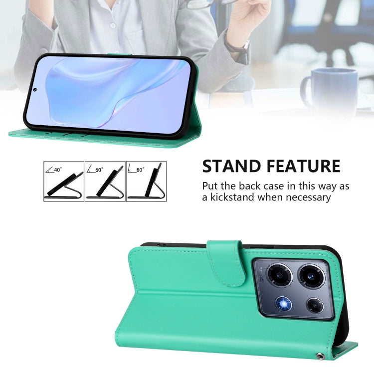 For Infinix Note 30 VIP Skin Feel Solid Color Leather Phone Case with Lanyard