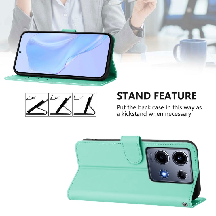 For Infinix Note 30 VIP Skin Feel Solid Color Leather Phone Case with Lanyard