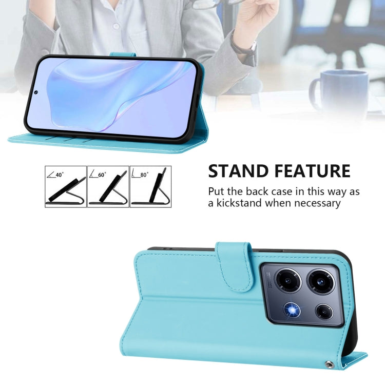 For Infinix Note 30 VIP Skin Feel Solid Color Leather Phone Case with Lanyard
