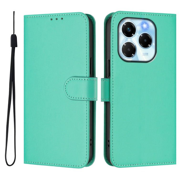 For Infinix Note 40X 5G Skin Feel Solid Color Leather Phone Case with Lanyard