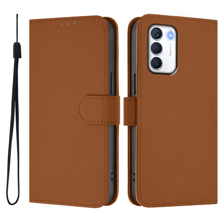 For Infinix Zero 5G 2023 Skin Feel Solid Color Leather Phone Case with Lanyard