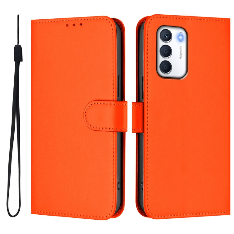 For Infinix Zero 5G 2023 Skin Feel Solid Color Leather Phone Case with Lanyard