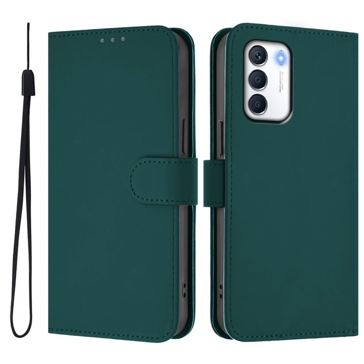 For Infinix Zero 5G 2023 Skin Feel Solid Color Leather Phone Case with Lanyard