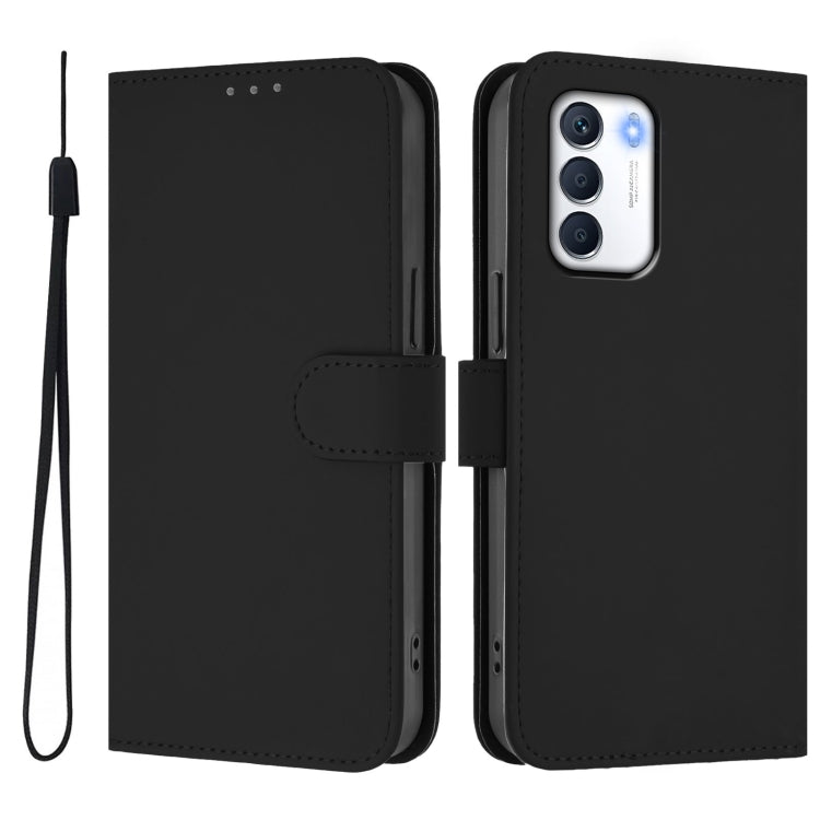 For Infinix Zero 5G 2023 Skin Feel Solid Color Leather Phone Case with Lanyard