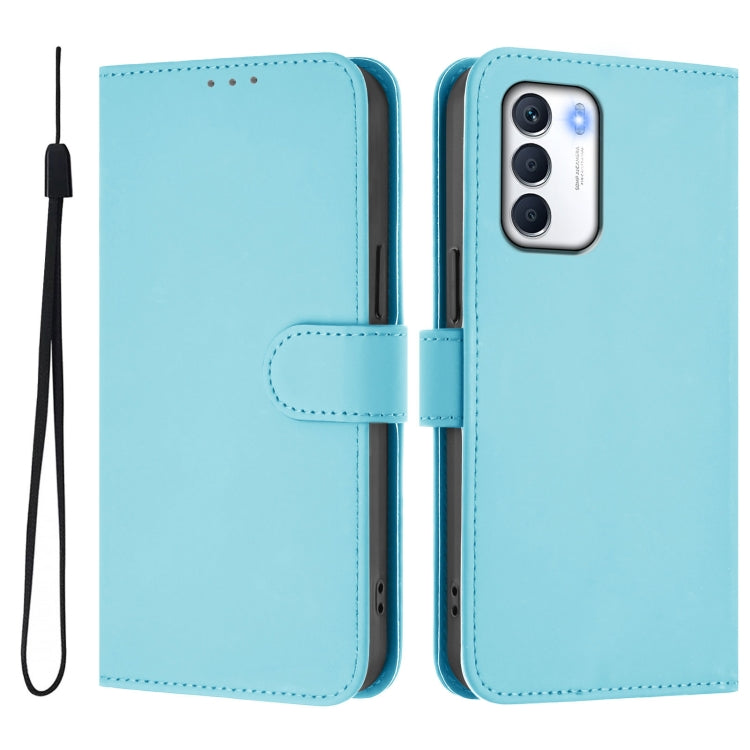 For Infinix Zero 5G 2023 Skin Feel Solid Color Leather Phone Case with Lanyard