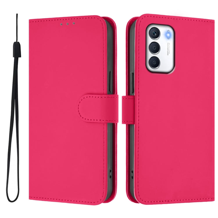 For Infinix Zero 5G 2023 Skin Feel Solid Color Leather Phone Case with Lanyard