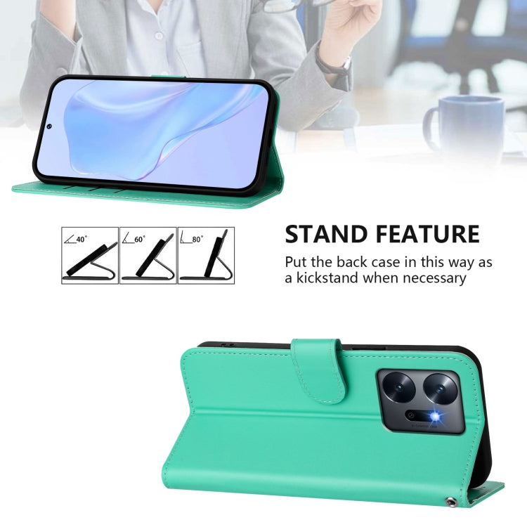For Infinix Zero 20 Skin Feel Solid Color Leather Phone Case with Lanyard