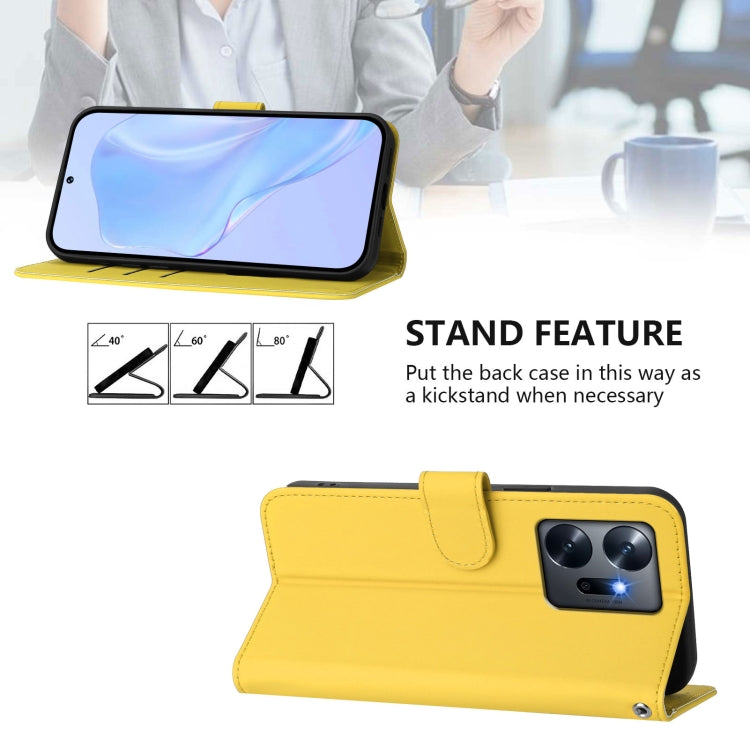 For Infinix Zero 20 Skin Feel Solid Color Leather Phone Case with Lanyard