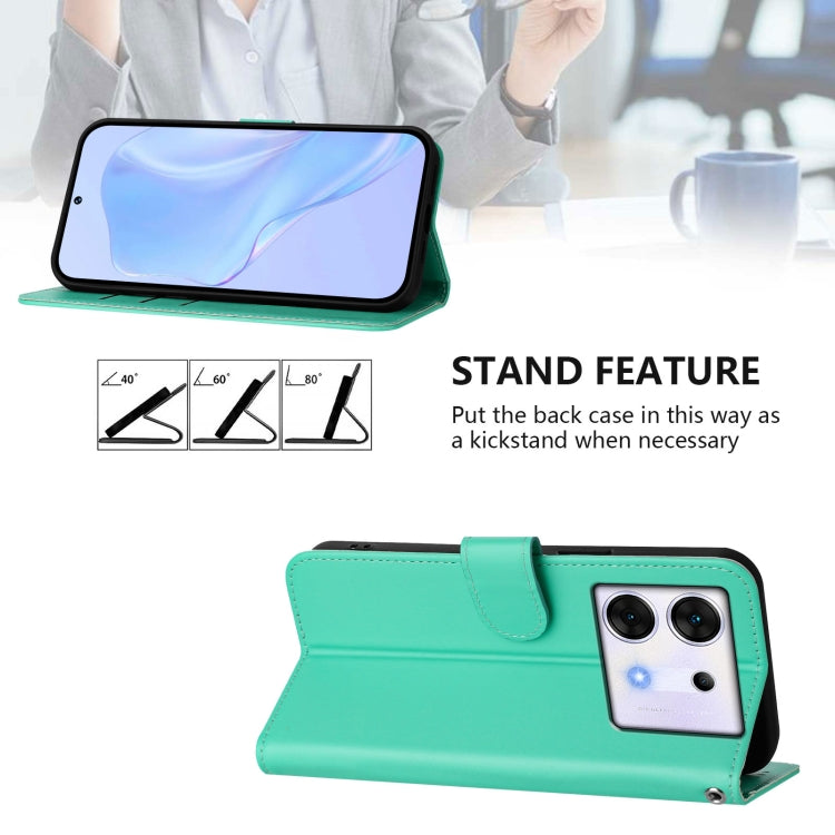 For Infinix Zero 30 5G Skin Feel Solid Color Leather Phone Case with Lanyard