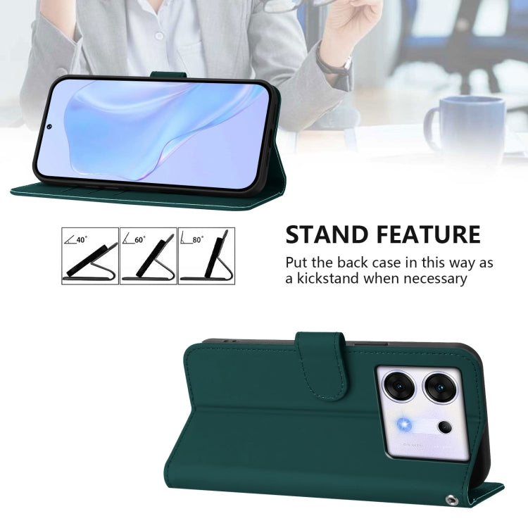 For Infinix Zero 30 5G Skin Feel Solid Color Leather Phone Case with Lanyard