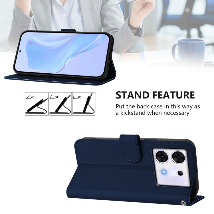 For Infinix Zero 30 5G Skin Feel Solid Color Leather Phone Case with Lanyard