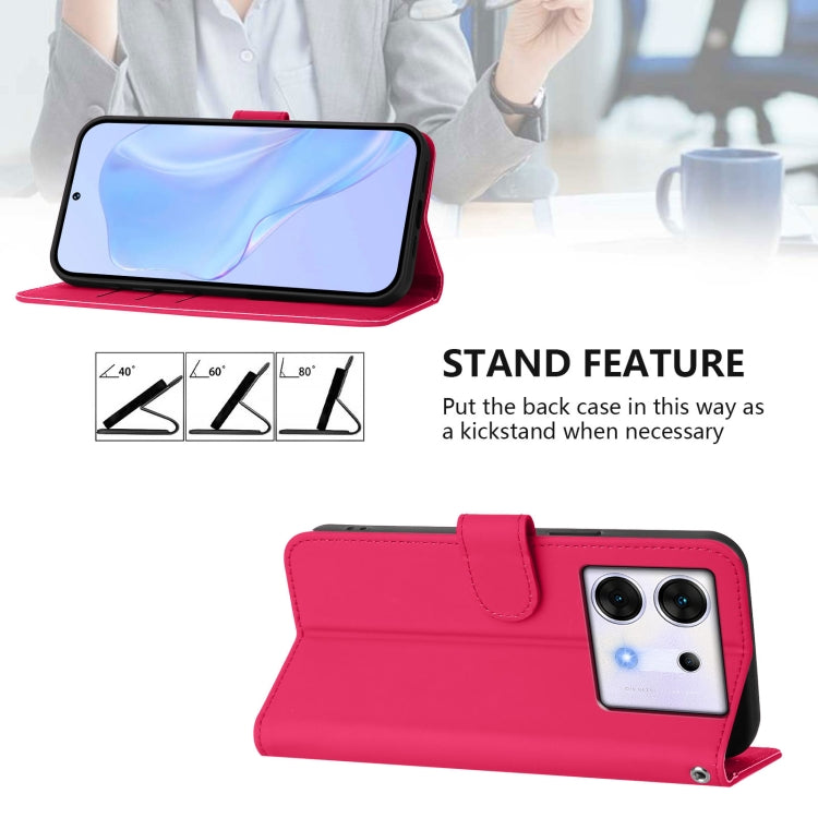 For Infinix Zero 30 5G Skin Feel Solid Color Leather Phone Case with Lanyard