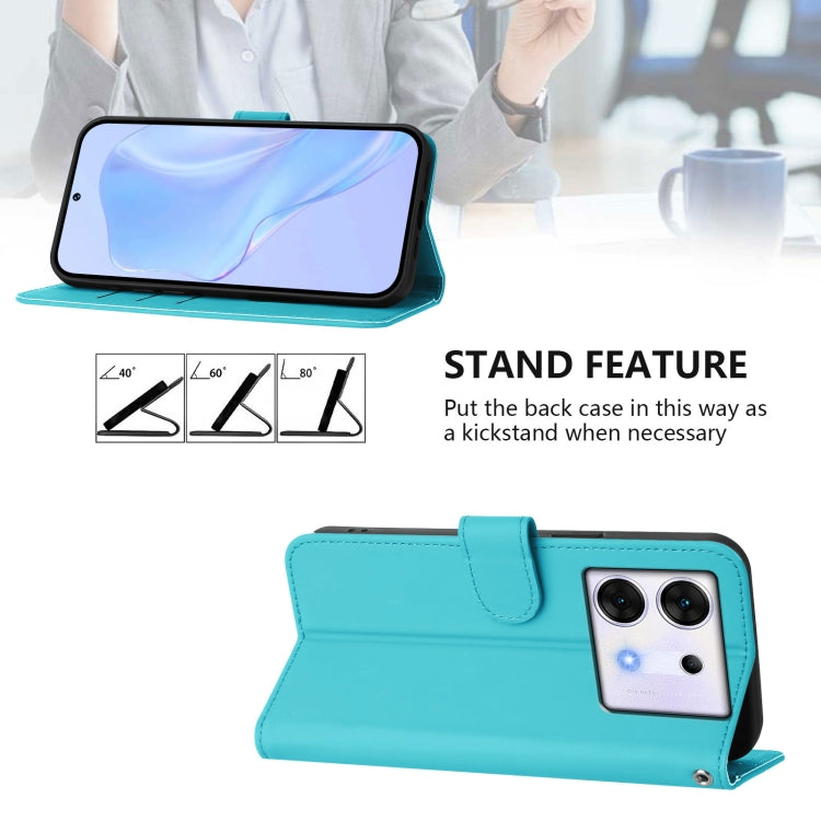 For Infinix Zero 30 5G Skin Feel Solid Color Leather Phone Case with Lanyard