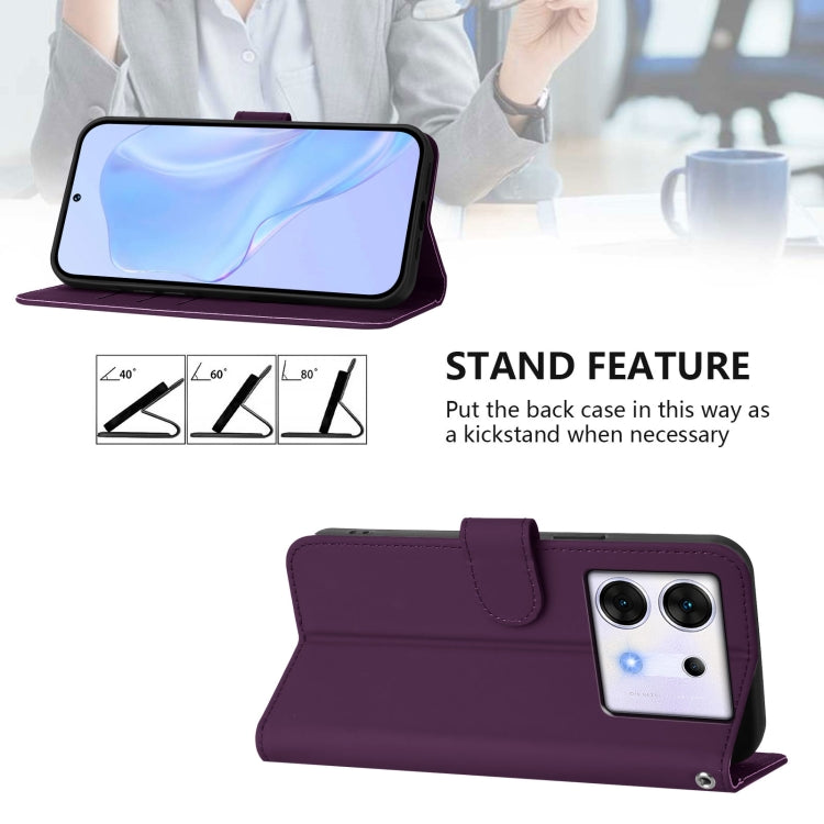 For Infinix Zero 30 5G Skin Feel Solid Color Leather Phone Case with Lanyard