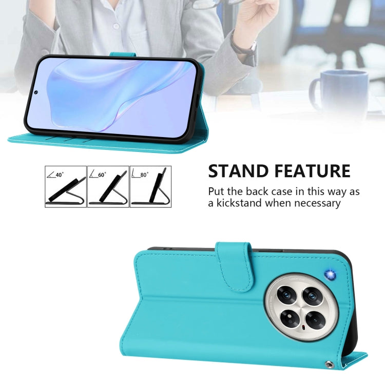 For Infinix Zero 40 4G / 5G Skin Feel Solid Color Leather Phone Case with Lanyard