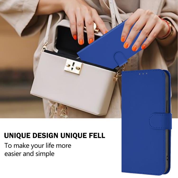 For Infinix Note 50S Skin Feel Solid Color Leather Phone Case with Lanyard