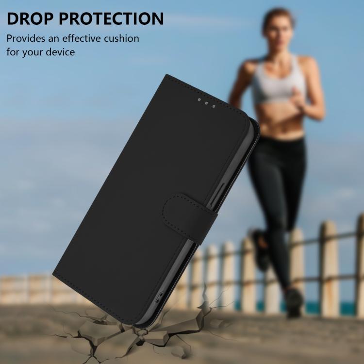 For Infinix Smart 10 4G Skin Feel Solid Color Leather Phone Case with Lanyard